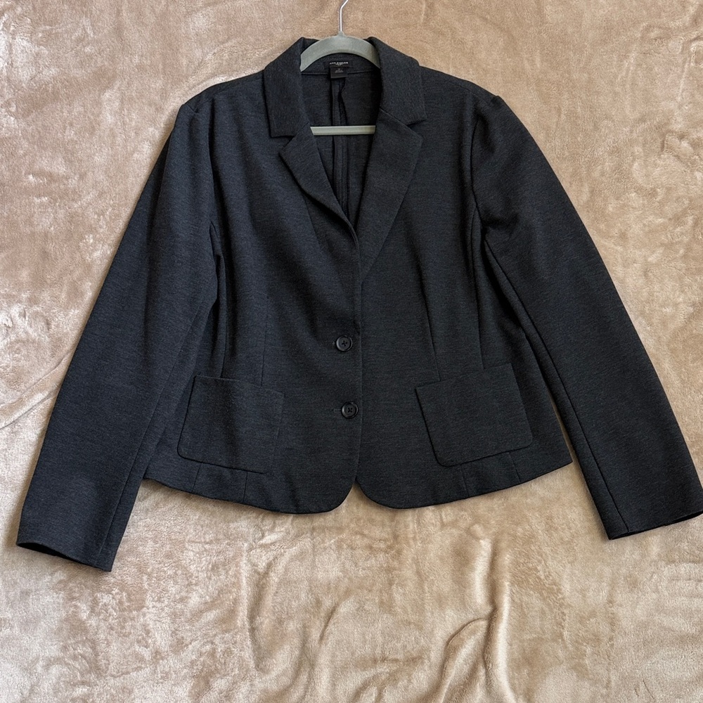 Ann Taylor Black Tailored Two-Button Blazer